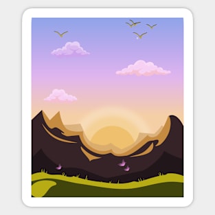 Fairytale sunrise view Sticker